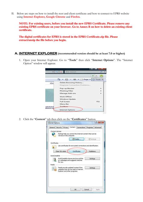 How to connect to eprs guidelines for new and existing users  .